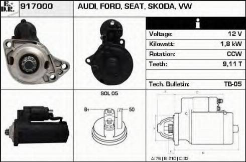 EDR 917000 - Стартер autospares.lv