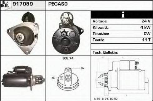 EDR 917080 - Стартер autospares.lv