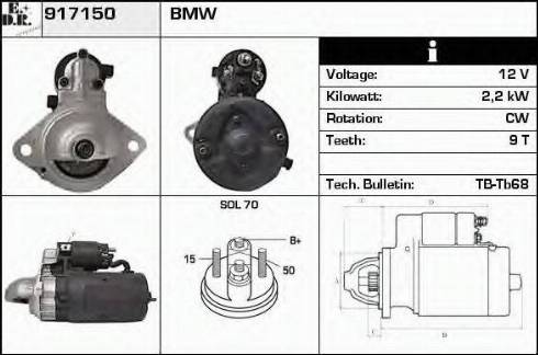 EDR 917150 - Стартер autospares.lv