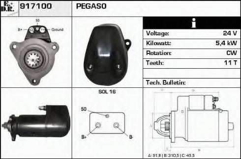 EDR 917100 - Стартер autospares.lv