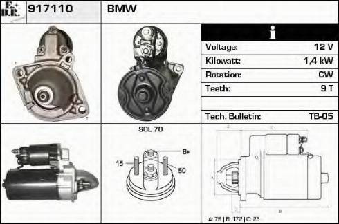 EDR 917110 - Стартер autospares.lv