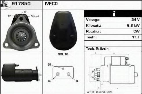 EDR 917850 - Стартер autospares.lv