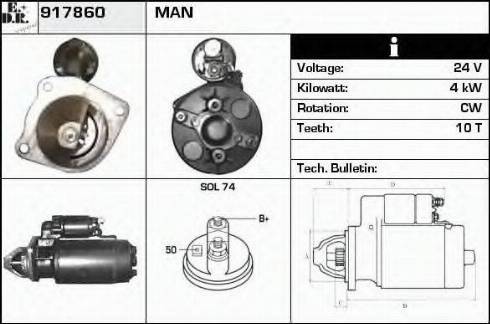 EDR 917860 - Стартер autospares.lv