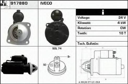 EDR 917880 - Стартер autospares.lv