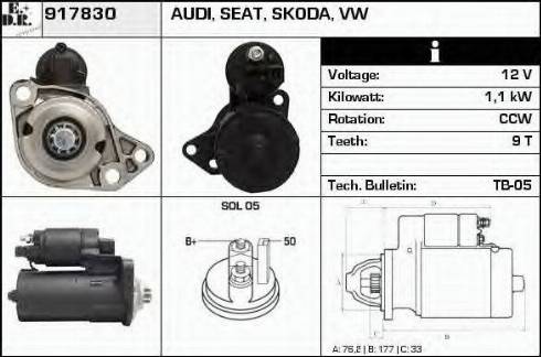 EDR 917830 - Стартер autospares.lv