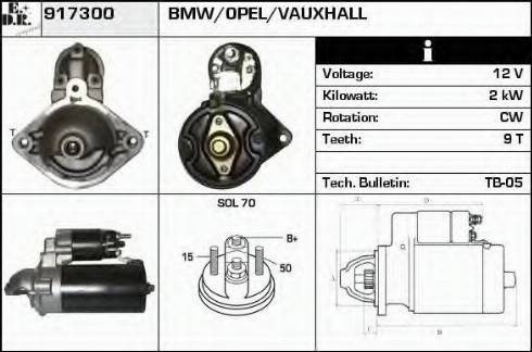 EDR 917300 - Стартер autospares.lv