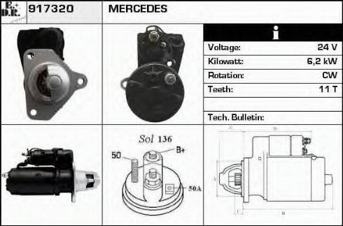 EDR 917320 - Стартер autospares.lv