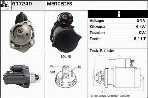 EDR 917240 - Стартер autospares.lv