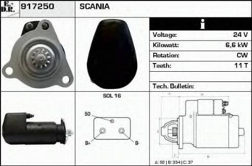 EDR 917250 - Стартер autospares.lv