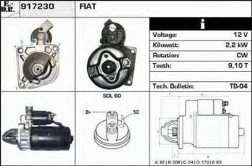 EDR 917230 - Стартер autospares.lv