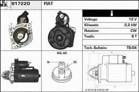 EDR 917220 - Стартер autospares.lv