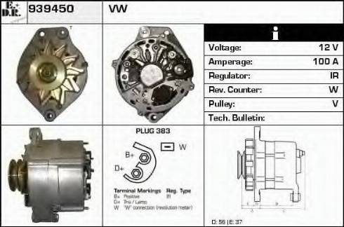 EDR 939450 - Генератор autospares.lv