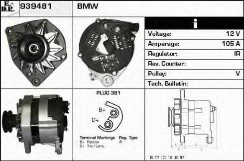 EDR 939481 - Генератор autospares.lv