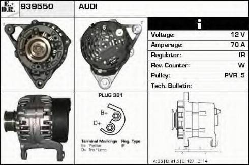 EDR 939550 - Генератор autospares.lv