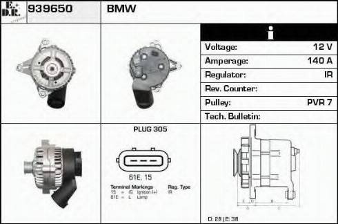 EDR 939650 - Генератор autospares.lv