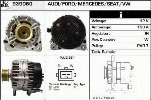 EDR 939080 - Генератор autospares.lv