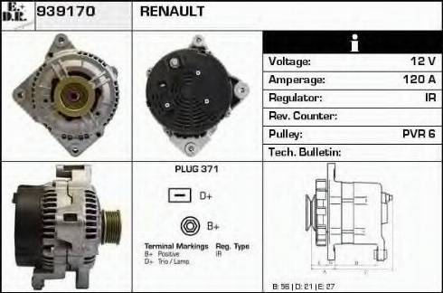 EDR 939170 - Генератор autospares.lv