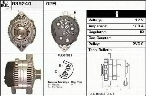 EDR 939240 - Генератор autospares.lv