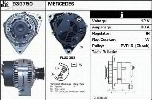 EDR 939750 - Генератор autospares.lv