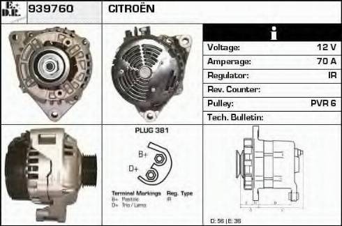 EDR 939760 - Генератор autospares.lv