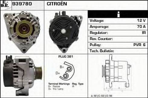 EDR 939780 - Генератор autospares.lv