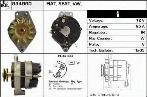 EDR 934990 - Генератор autospares.lv