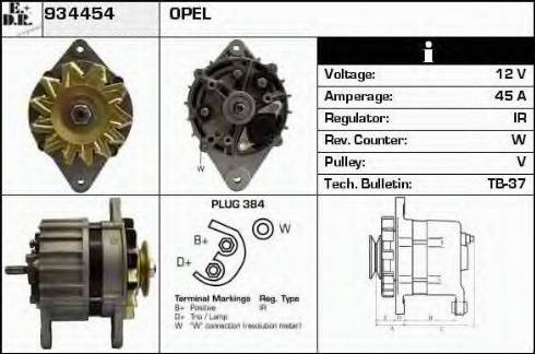 EDR 934454 - Генератор autospares.lv