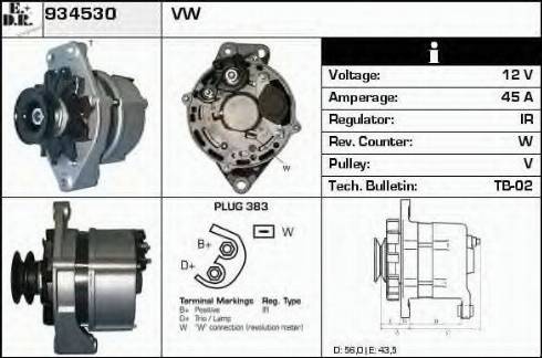 EDR 934530 - Генератор autospares.lv