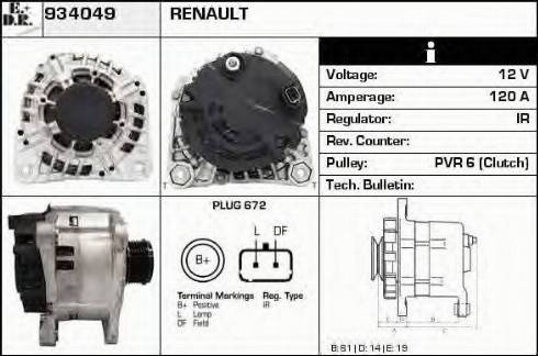 EDR 934049 - Генератор autospares.lv