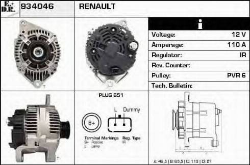 EDR 934046 - Генератор autospares.lv