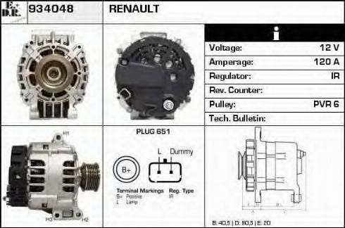 EDR 934048 - Генератор autospares.lv