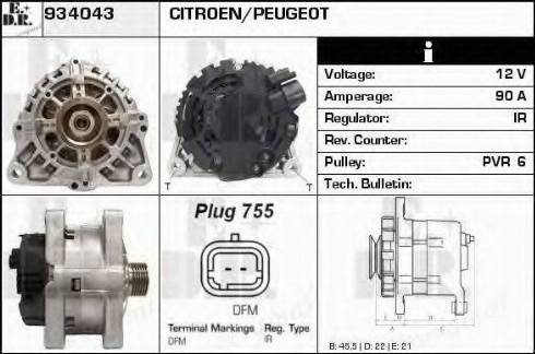 EDR 934043 - Генератор autospares.lv