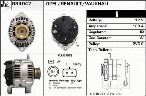 EDR 934047 - Генератор autospares.lv