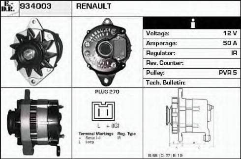 EDR 934003 - Генератор autospares.lv