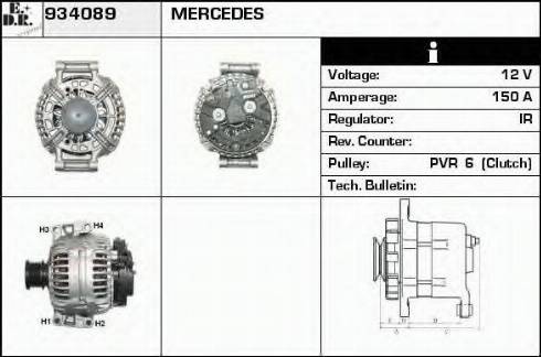 EDR 934089 - Генератор autospares.lv