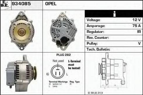 EDR 934085 - Генератор autospares.lv