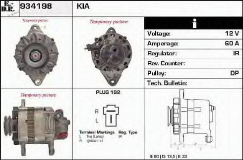 EDR 934198 - Генератор autospares.lv