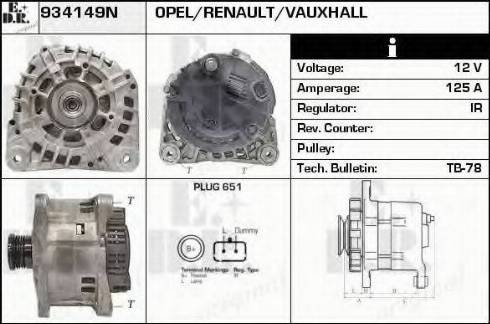 EDR 934149N - Генератор autospares.lv