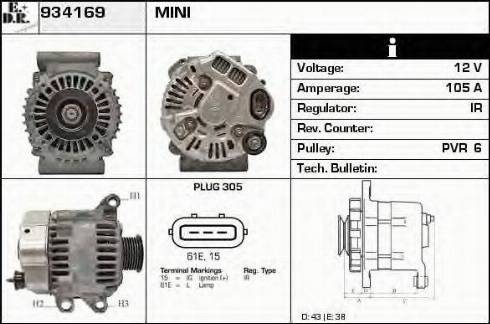 EDR 934169 - Генератор autospares.lv