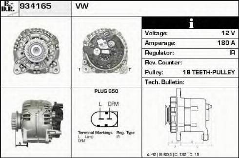 EDR 934165 - Генератор autospares.lv