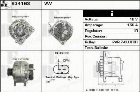 EDR 934163 - Генератор autospares.lv