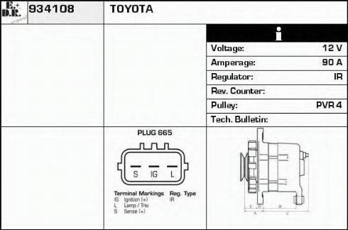 EDR 934108 - Генератор autospares.lv