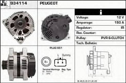 EDR 934114 - Генератор autospares.lv