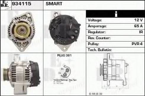 EDR 934115 - Генератор autospares.lv