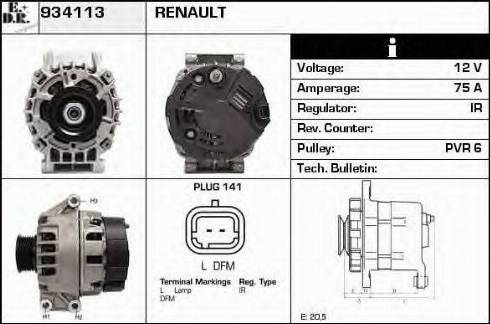 EDR 934113 - Генератор autospares.lv