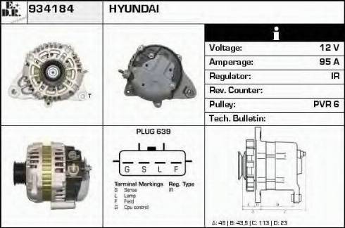 EDR 934184 - Генератор autospares.lv