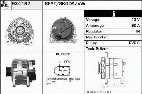 EDR 934187 - Генератор autospares.lv