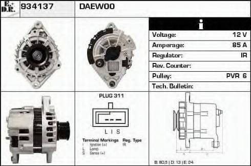 EDR 934137 - Генератор autospares.lv