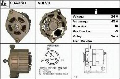 EDR 934350 - Генератор autospares.lv