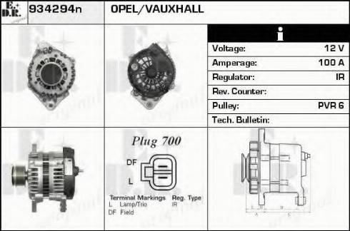 EDR 934294N - Генератор autospares.lv